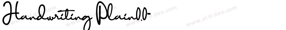 Handwriting Plain0.0字体转换